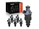 Fuel Injectors; Set of 6; Gray (97-98 4.0L Jeep Wrangler TJ)