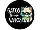 Gatos before Vatos Spare Tire Cover; Black (76-18 Jeep CJ7, Wrangler YJ, TJ & JK)