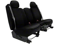 Genuine Neoprene Custom 1st Row Bucket Seat Covers; Black/Black (87-90 Jeep Wrangler YJ)