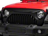 Gladiator Series Grille; Matte Black (18-24 Jeep Wrangler JL)