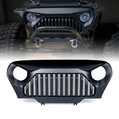 Jeep Wrangler Gladiator Style Vader Grille; Black (97-06 Jeep Wrangler ...