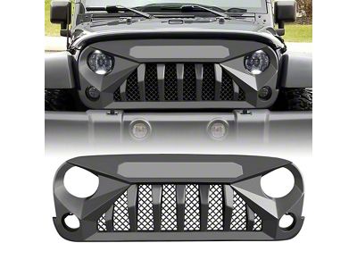 American Modified Gladiator Vader Grille; Matte Black (07-18 Jeep Wrangler JK)