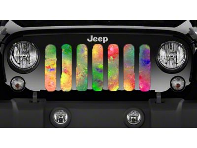 Grille Insert; Abstract of Colors (18-24 Jeep Wrangler JL w/o TrailCam)