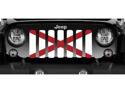 Grille Insert; Alabama Standard State Flag (76-86 Jeep CJ5 & CJ7)