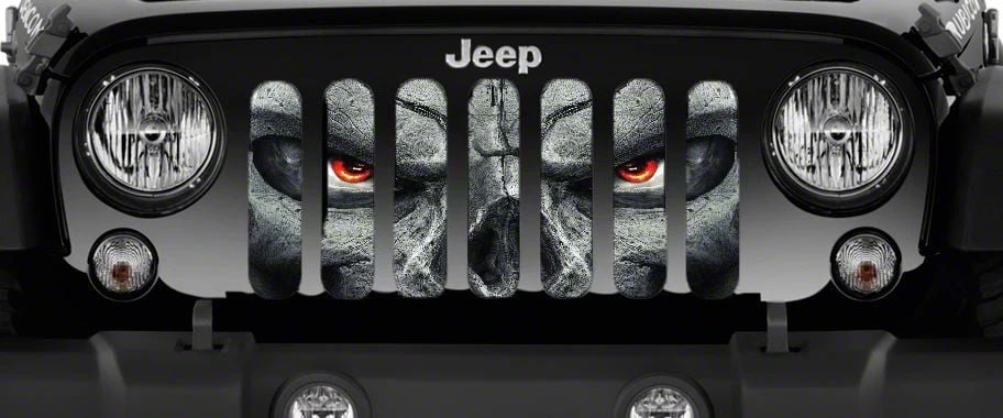 Jeep Wrangler Grille Insert; Always Watching Red Eyes (18-24 Jeep ...