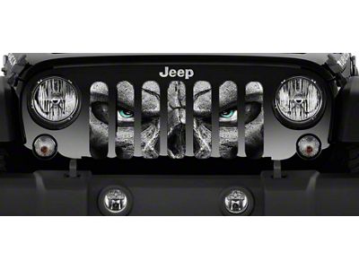Grille Insert; Always Watching Teal Eyes (18-24 Jeep Wrangler JL w/o TrailCam)