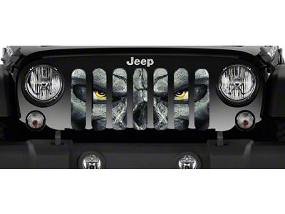 Grille Insert; Always Watching Yellow Eyes (76-86 Jeep CJ5 & CJ7)