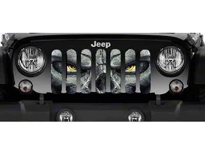 Grille Insert; Always Watching Yellow Eyes (18-24 Jeep Wrangler JL w/o TrailCam)