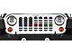 Grille Insert; American Black and White Back the Blue, Fire Department and Military (76-86 Jeep CJ5 & CJ7)