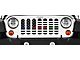 Grille Insert; American Black and White Back the Blue, Fire Department and Military (18-24 Jeep Wrangler JL w/o TrailCam)