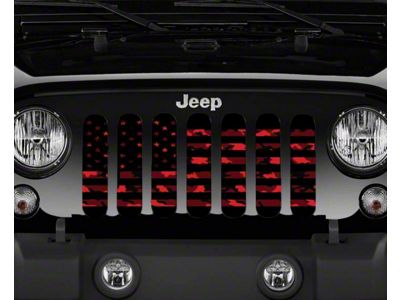 Grille Insert; American Red Digital Camo (87-95 Jeep Wrangler YJ)