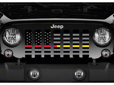 Grille Insert; American Tactical Back the Red and Gold (07-18 Jeep Wrangler JK)