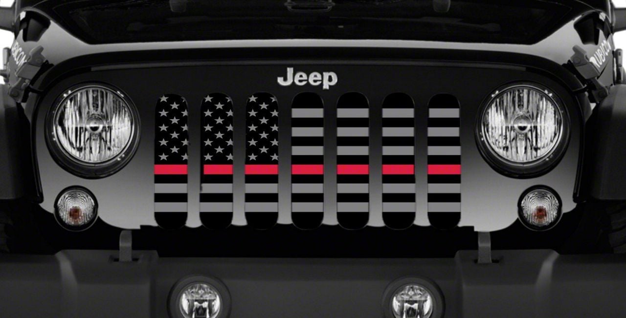 Jeep Wrangler Grille Insert; American Tactical Back the Red (18-24 Jeep ...