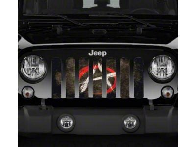 Grille Insert; Anarchy In The Streets (18-24 Jeep Wrangler JL w/o TrailCam)