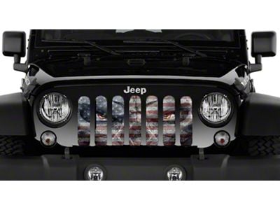 Grille Insert; Angry Patriot (07-18 Jeep Wrangler JK)