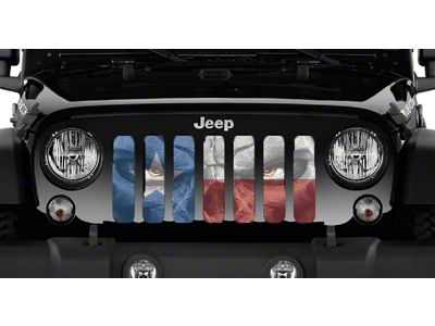 Grille Insert; Angry Texan (18-24 Jeep Wrangler JL w/o TrailCam)