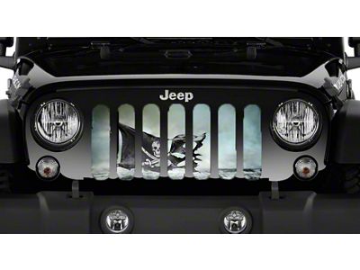 Grille Insert; Argh Black Pirate Flag (97-06 Jeep Wrangler TJ)