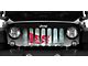 Grille Insert; Argh Red Pirate Flag (18-24 Jeep Wrangler JL w/o TrailCam)