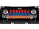 Grille Insert; Armenian Flag (76-86 Jeep CJ5 & CJ7)