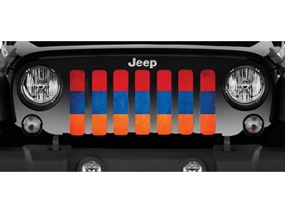 Grille Insert; Armenian Flag (97-06 Jeep Wrangler TJ)