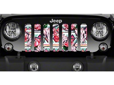 Grille Insert; Aztec Cow Skull (97-06 Jeep Wrangler TJ)