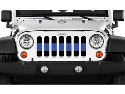 Grille Insert; Back the Blue Line (76-86 Jeep CJ5 & CJ7)