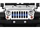 Grille Insert; Back the Blue Line (76-86 Jeep CJ5 & CJ7)