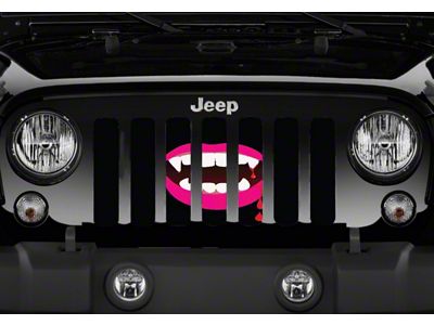 Grille Insert; Bella Pink Lips (87-95 Jeep Wrangler YJ)