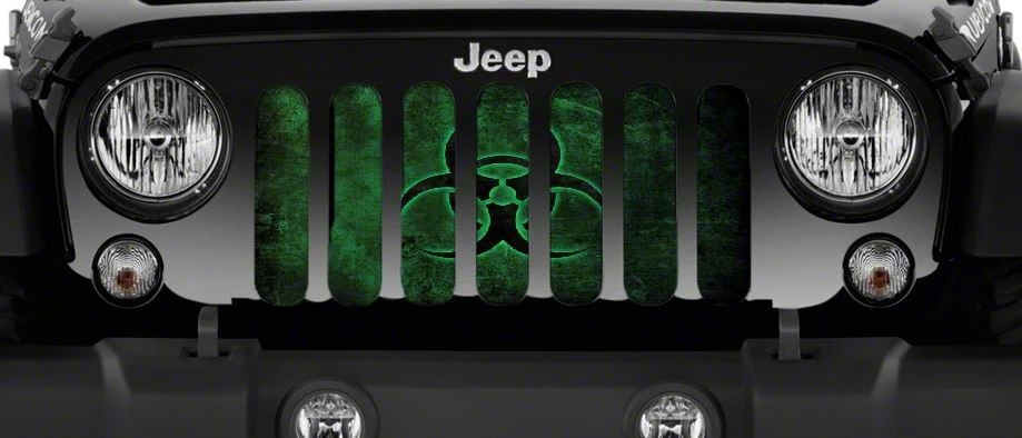 Jeep Wrangler Grille Insert; Biohazard Glow (07-18 Jeep Wrangler JK ...