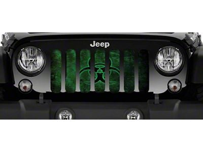 Grille Insert; Biohazard Glow (18-24 Jeep Wrangler JL w/o TrailCam)