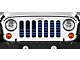 Grille Insert; Black and Blue American Flag (76-86 Jeep CJ5 & CJ7)