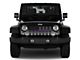 Grille Insert; Black and Gray American Flag with Purple Line (18-24 Jeep Wrangler JL w/ TrailCam)