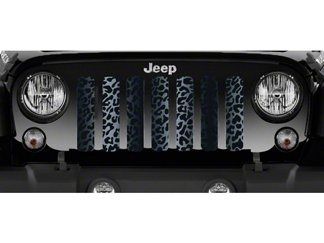 Grille Insert; Black Leopard Print (07-18 Jeep Wrangler JK)