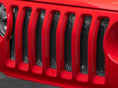 Grille Insert; Black and Silver Fleck (18-24 Jeep Wrangler JL w/o TrailCam)