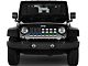 Grille Insert; Black and White American Flag with Blue/Green Line (18-24 Jeep Wrangler JL w/ TrailCam)