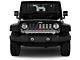 Grille Insert; Black and White American Flag with Blue/Red/Green Line (18-24 Jeep Wrangler JL w/ TrailCam)