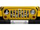 Grille Insert; Black and White Angry Patriot (76-86 Jeep CJ5 & CJ7)