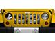 Grille Insert; Black and White Angry Patriot (18-24 Jeep Wrangler JL w/o TrailCam)