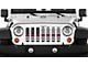 Grille Insert; Black and White Fight Like a Girl (76-86 Jeep CJ5 & CJ7)