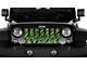 Grille Insert; Black Zebra Print on a Green (18-24 Jeep Wrangler JL)