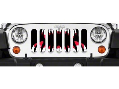 Grille Insert; Bloody Monster (76-86 Jeep CJ5 & CJ7)