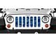 Grille Insert; Blue Mermaid Scales (18-24 Jeep Wrangler JL w/o TrailCam)