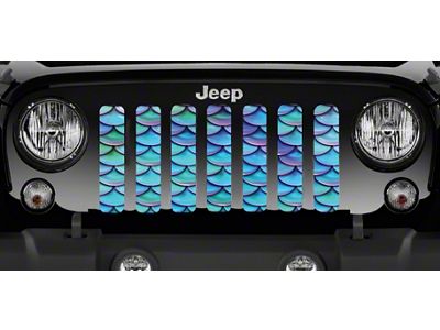 Grille Insert; Blue and Purple Mermaid Scales (07-18 Jeep Wrangler JK)