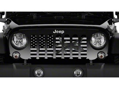 Grille Insert; C130 Tactical American (18-24 Jeep Wrangler JL w/o TrailCam)
