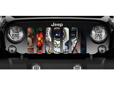 Grille Insert; Calavera Sugar Skull (76-86 Jeep CJ5 & CJ7)