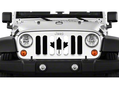 Grille Insert; Canadian Black and White (87-95 Jeep Wrangler YJ)