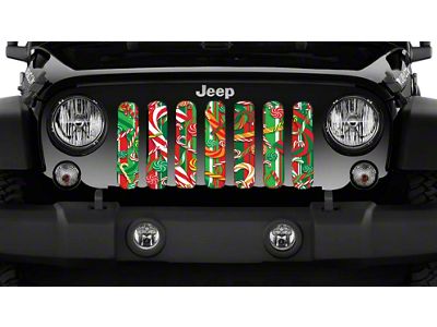 Grille Insert; Canes of Candy (07-18 Jeep Wrangler JK)