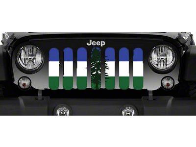 Grille Insert; Cascadian Flag (76-86 Jeep CJ5 & CJ7)