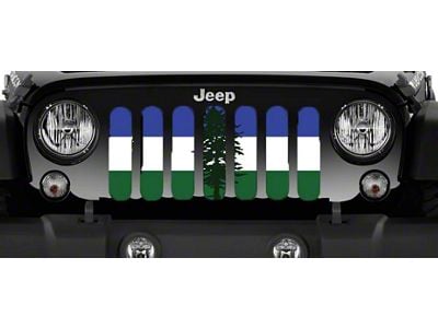 Grille Insert; Cascadian Flag (18-24 Jeep Wrangler JL w/o TrailCam)