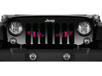 Grille Insert; Chaos Pink Eyes (76-86 Jeep CJ5 & CJ7)